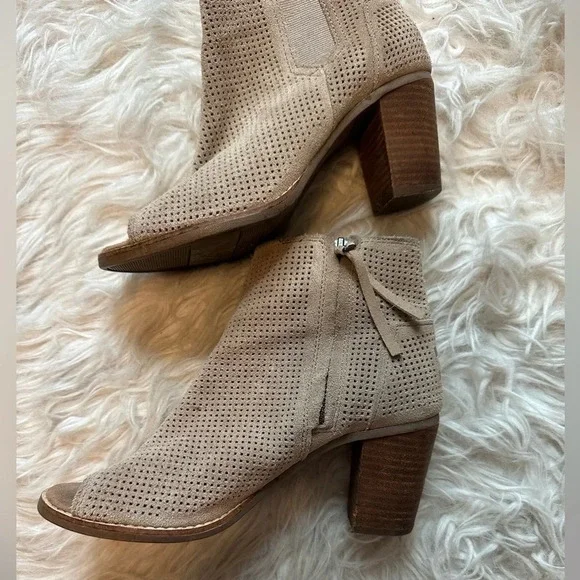 Toms Womens Majorca Peep Toe Mid-Calf Fashion Boots - Picture 8 of 8